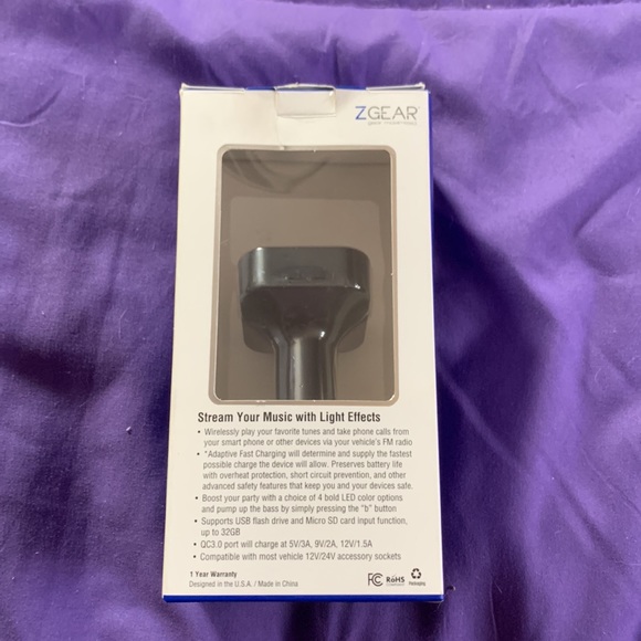 ZGEAR Wireless FM Transmitter with Adaptive Fast Charge - Picture 2 of 2